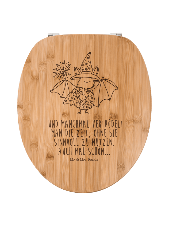 Klobrille Fledermaus Zauberer mit Spruch in Transparent