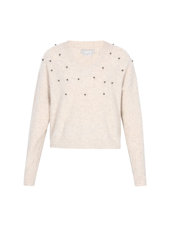 Women Sweater in cream melange