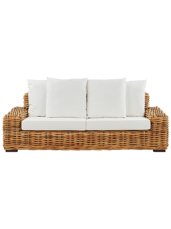 7-tlg Gartensofa FORLI in Braun/Weiß