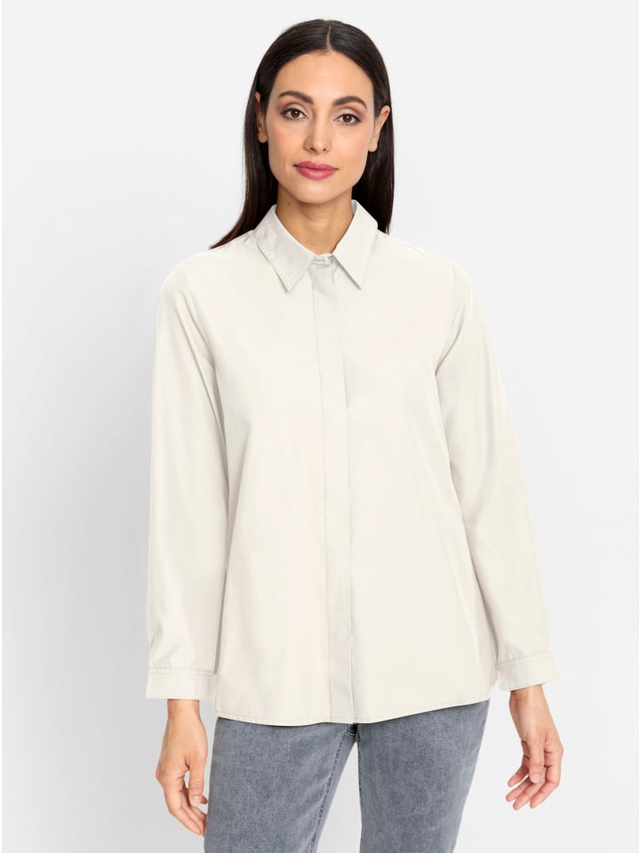 Longbluse in champagner