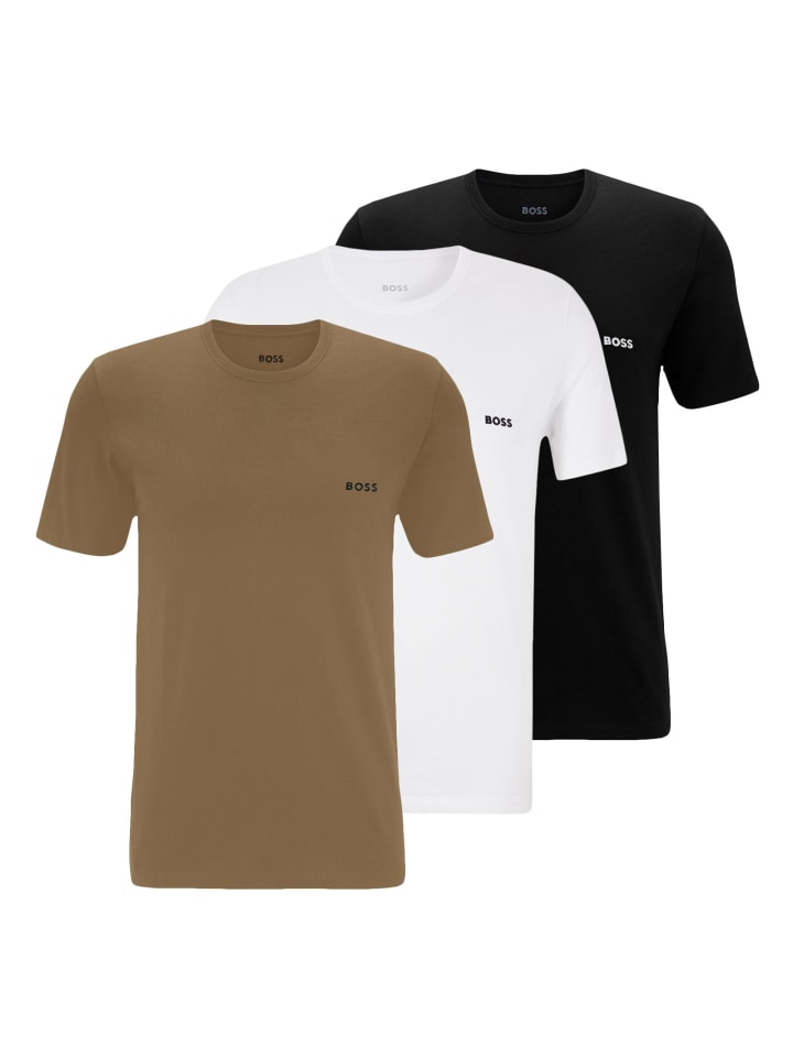 3er Pack T-Shirts Crew-Neck in Mehrfarbig