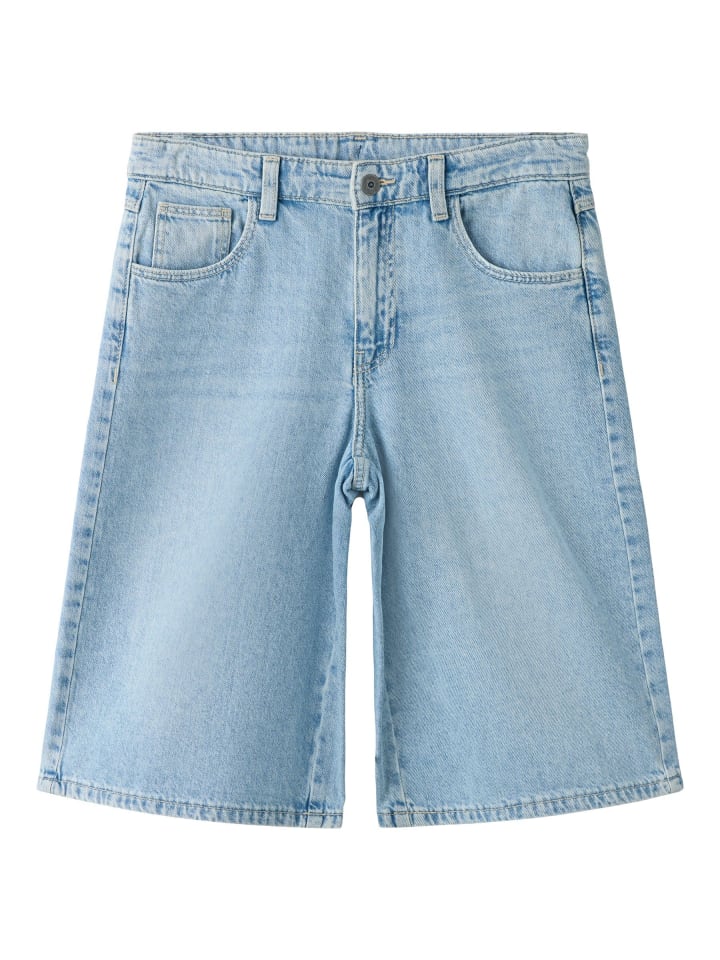 Jeansshorts in Light Blue Denim