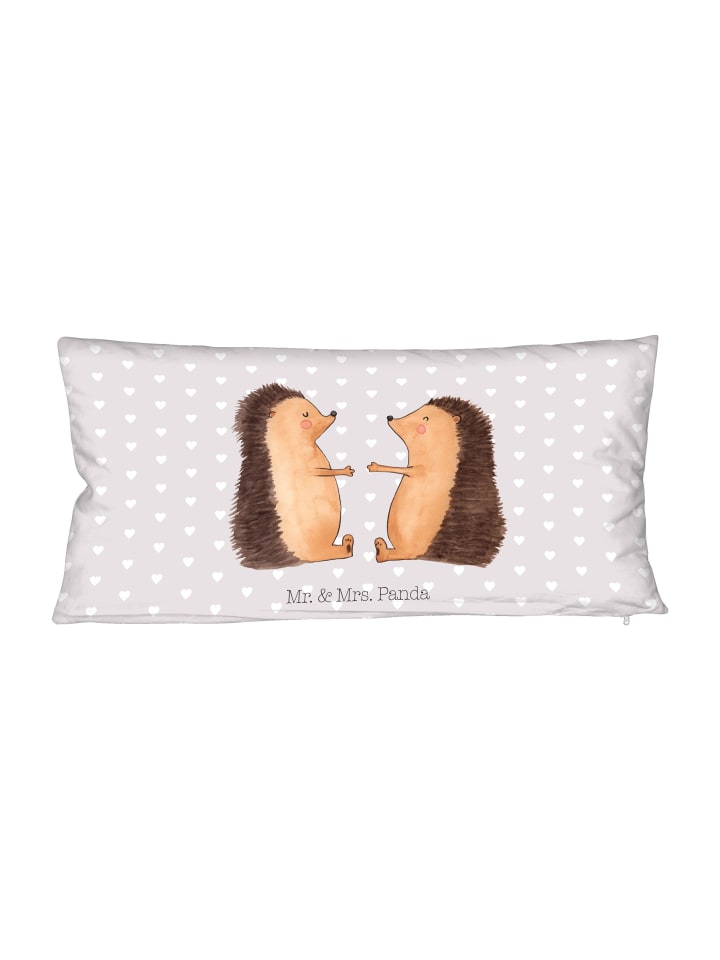 Kopfkissen Igel Liebe ohne Spruch in Grau Pastell