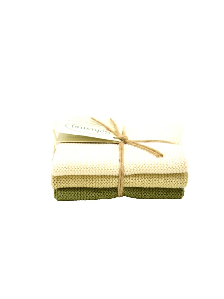 Wischtuch Creme Olive Kombi 3er Set