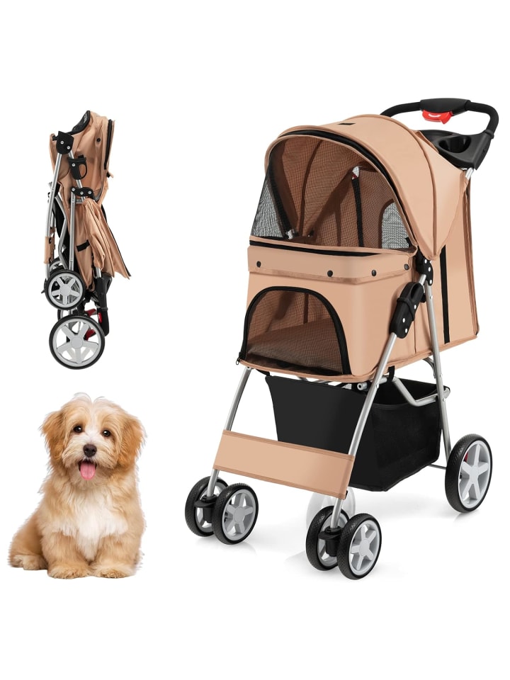 Hundewagen in Beige
