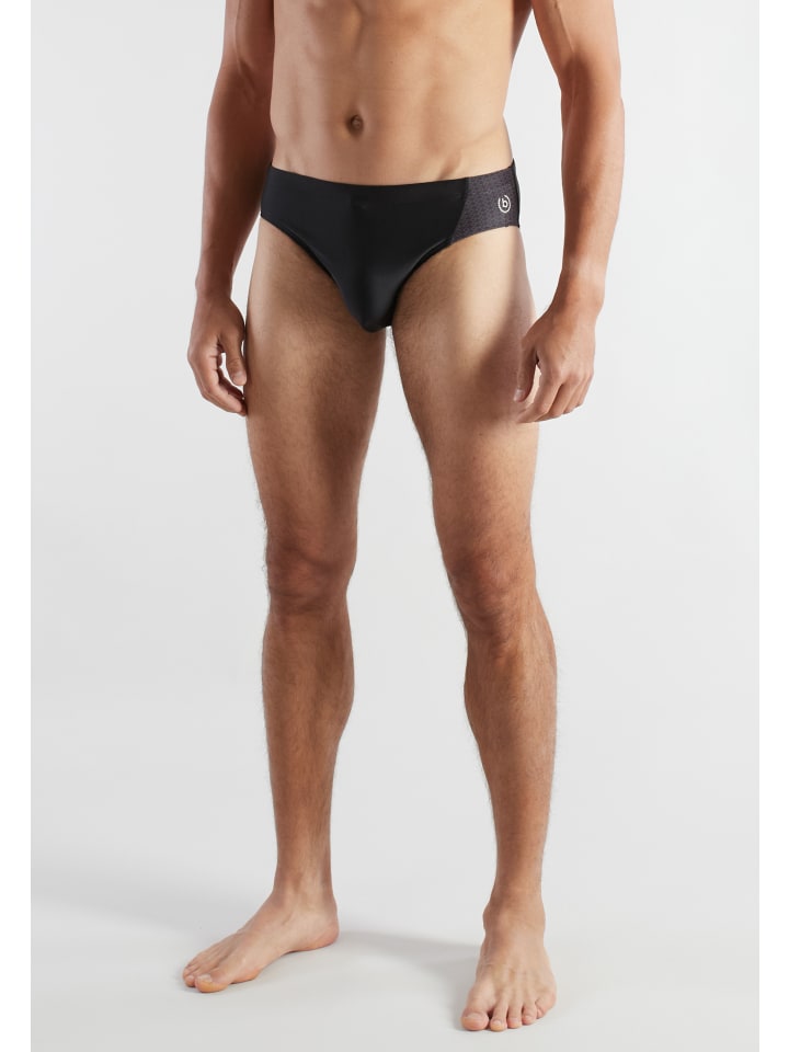 Badeslip Olbia in schwarz-dunkel-uni