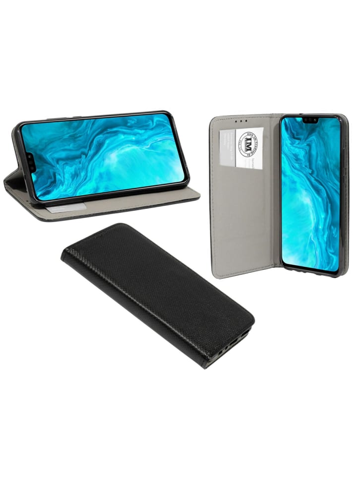 Buch Tasche "Smart" kompatibel mit HONOR MAGIC 4 PRO Schwarz in Transparent