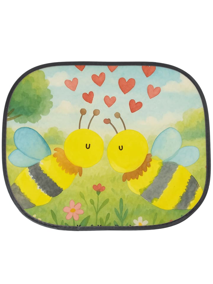 Sonnenschutz Auto Biene Liebe Design ohne Spruch in Weiß