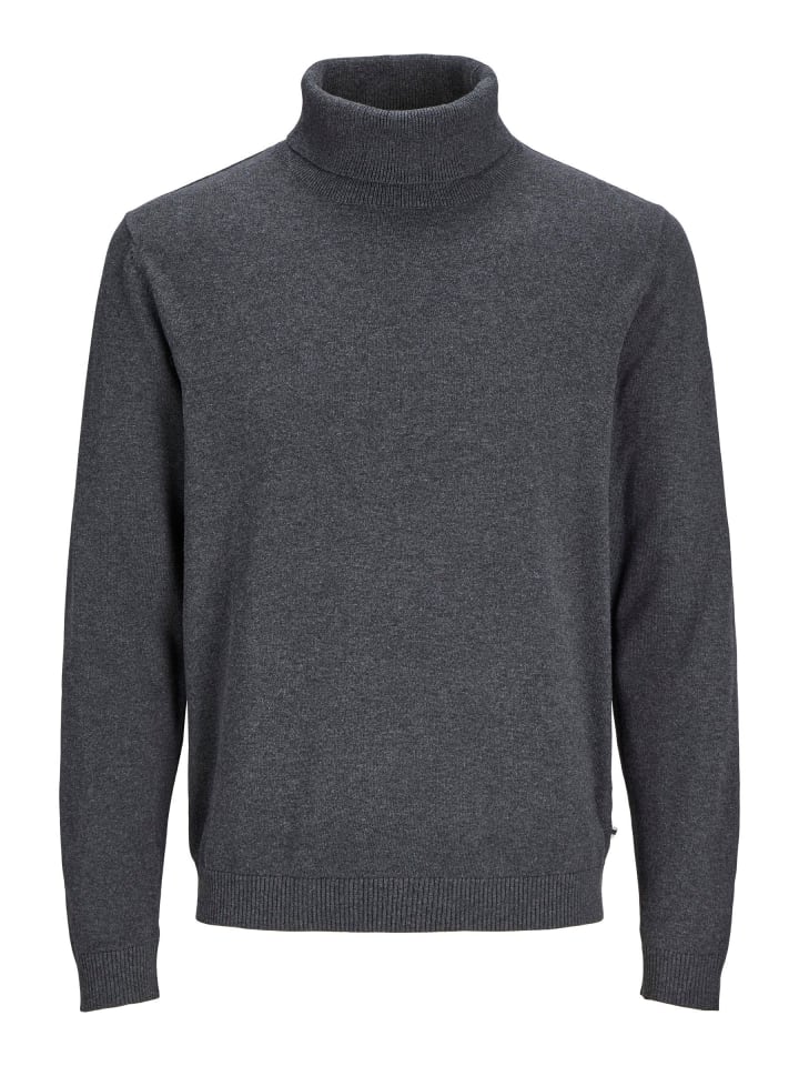 Rollkragenpullover in Dark Grey Melange