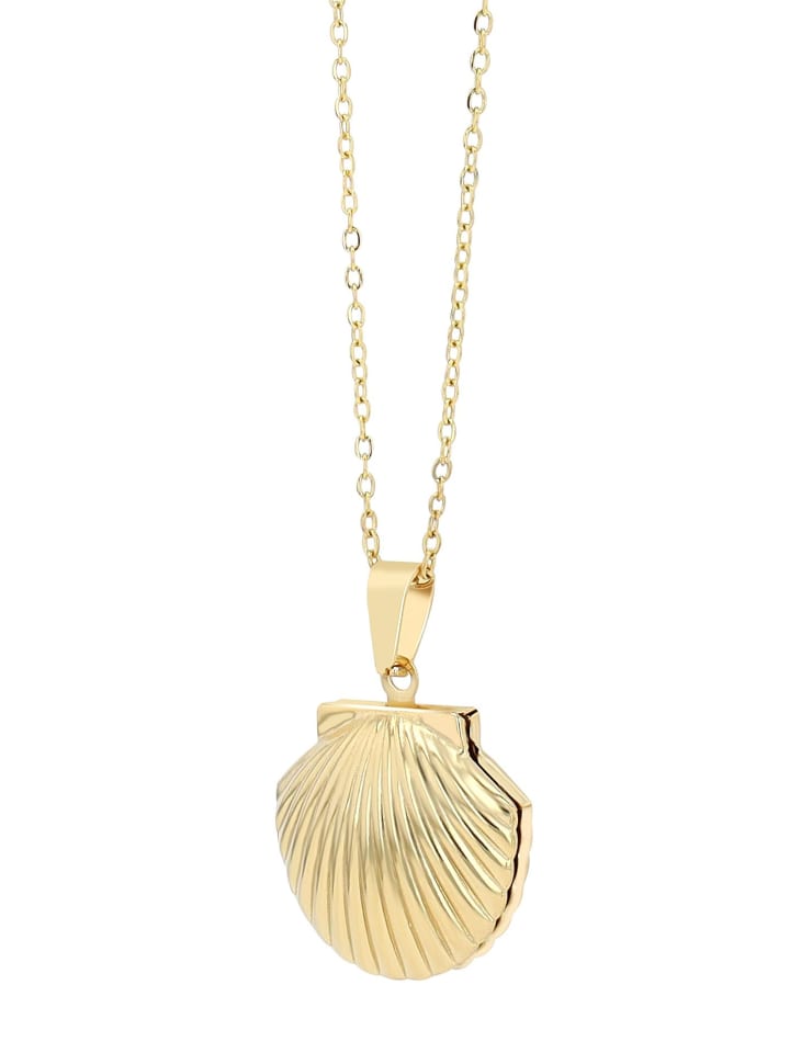 Damen Halskette – Medaillon aus Edelstahl 45 cm in gold