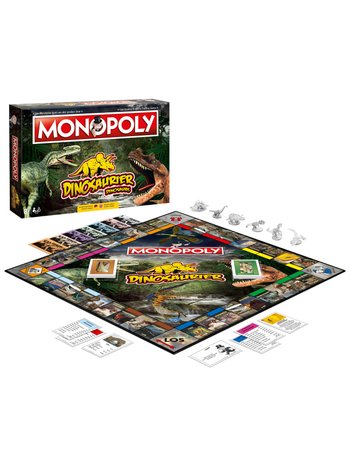 Monopoly Dinosaurier Dino Edition Gesellschaftsspiel Brettspiel Spiel in bunt