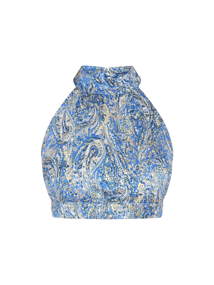 Women Top in blue multicolor