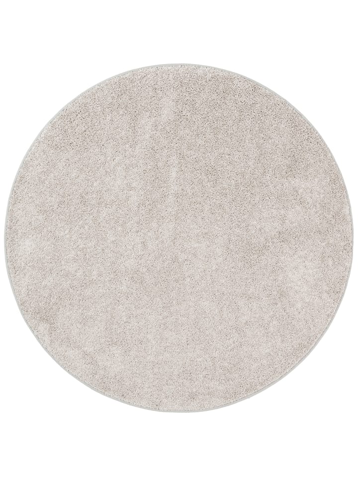 Hochflor-Teppich Mona Rund in silber