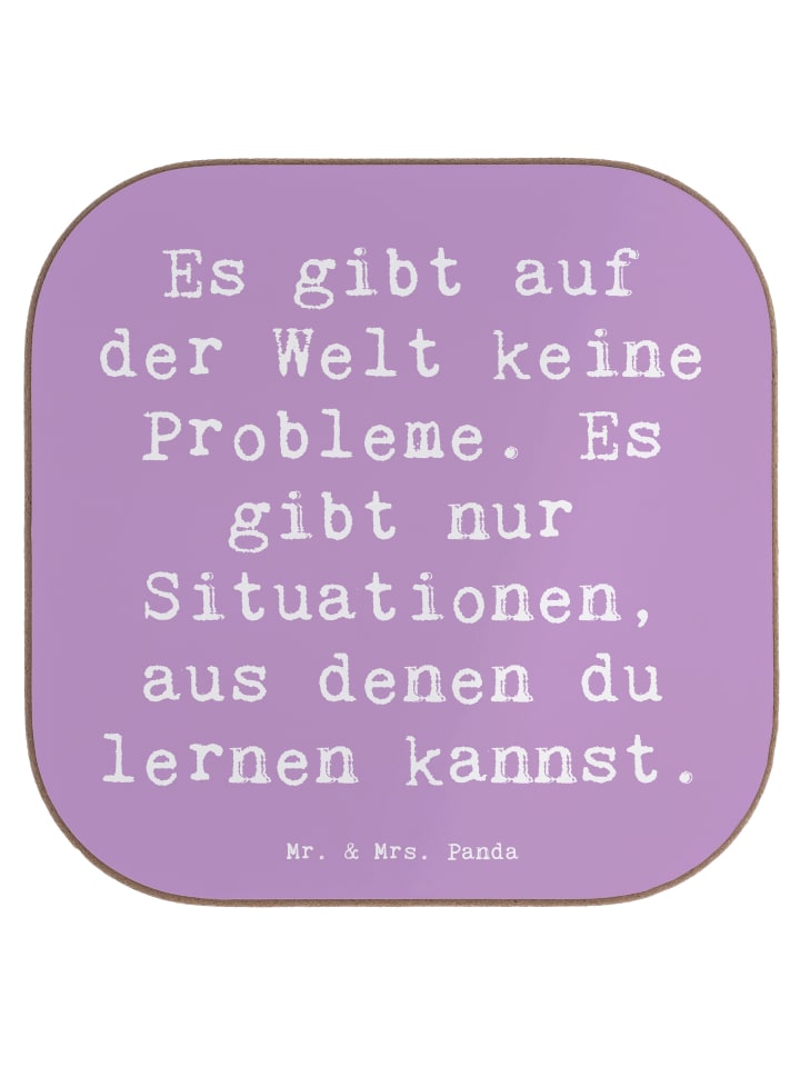 Coaster Spruch Erleuchtung finden mit Spruch in Lavendeltraum