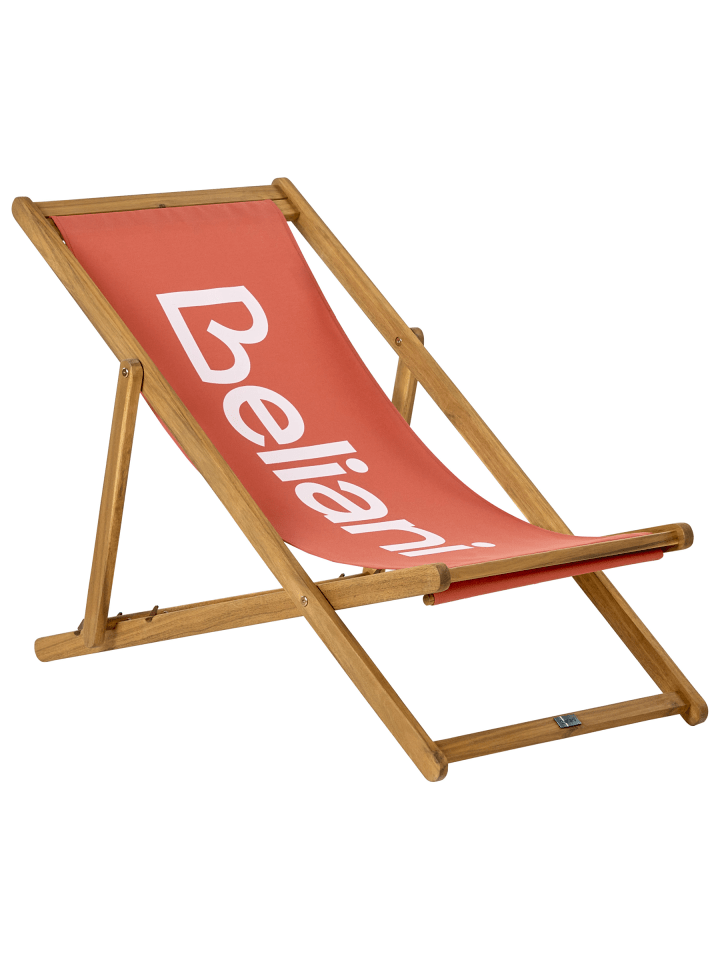 Gartenliege ANZIO in Rot/Braun - (W) 54 x (H) 70 x (L) 97 cm
