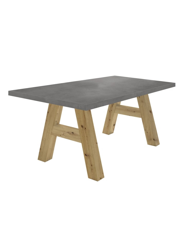 ESSZIMMERTISCH Elia 2 160 x 90 x 75 Esstisch Asteiche/Graphit