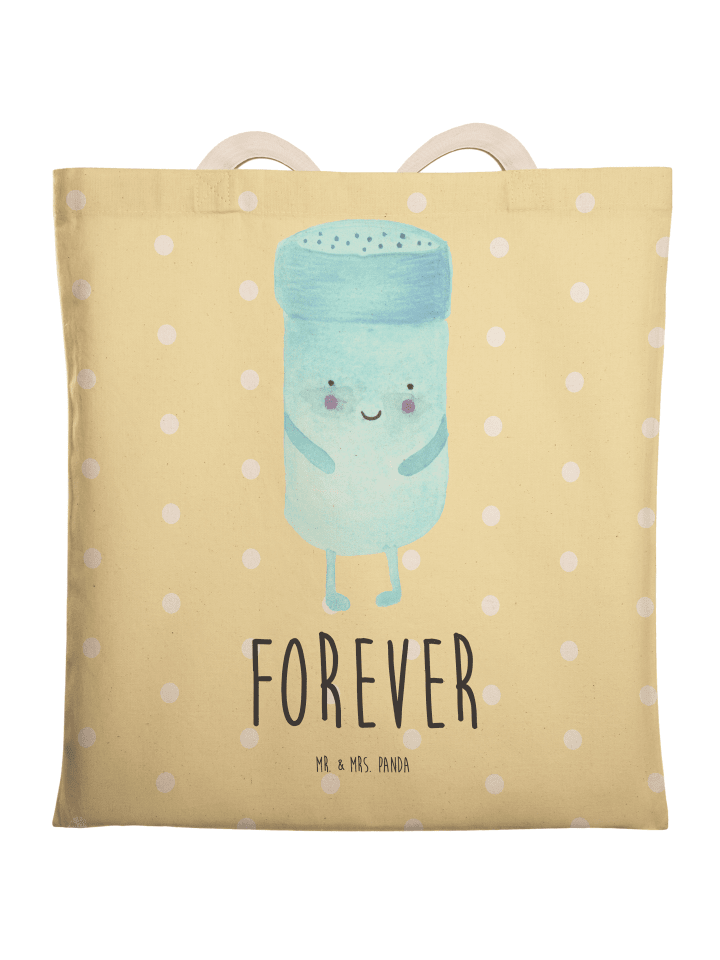 Shopper Bag Beste Freunde Salz mit Spruch in Gelb Pastell
