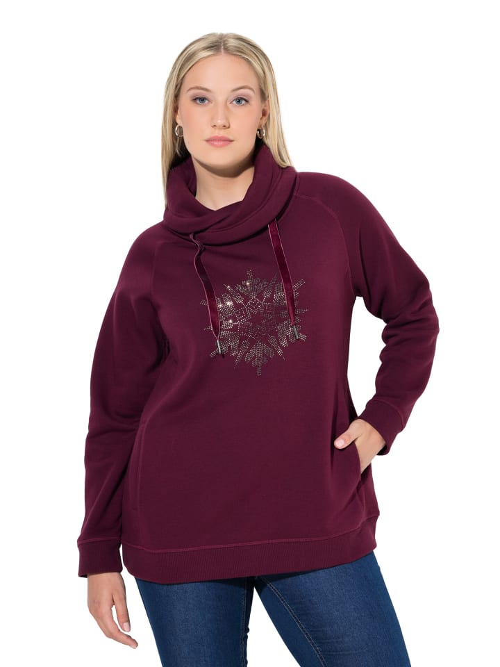 Sweatshirt in dunkel weinrot