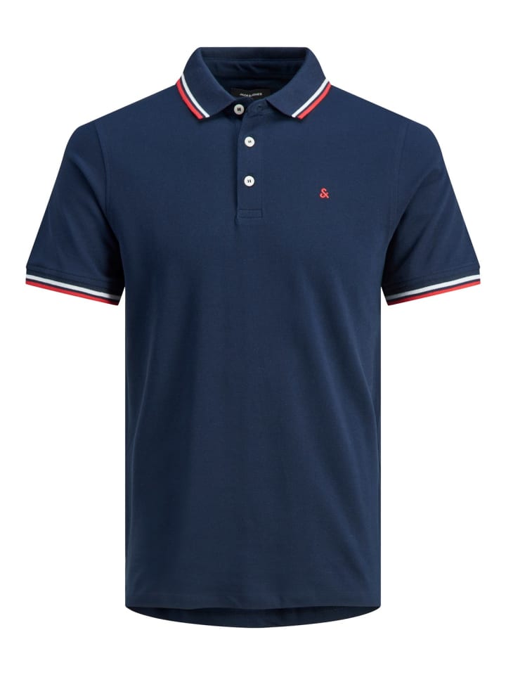 Poloshirt JJEPAULOS in Blau