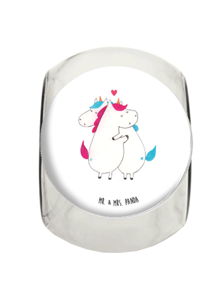 Bonbonglas Einhorn Mitteilung ohne Spruch in Weiß