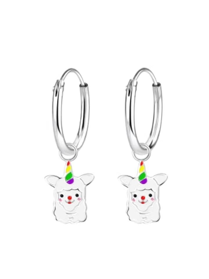 Kinderschmuck-Ohrringe Alpaka in 925 Sterling Silber in silber