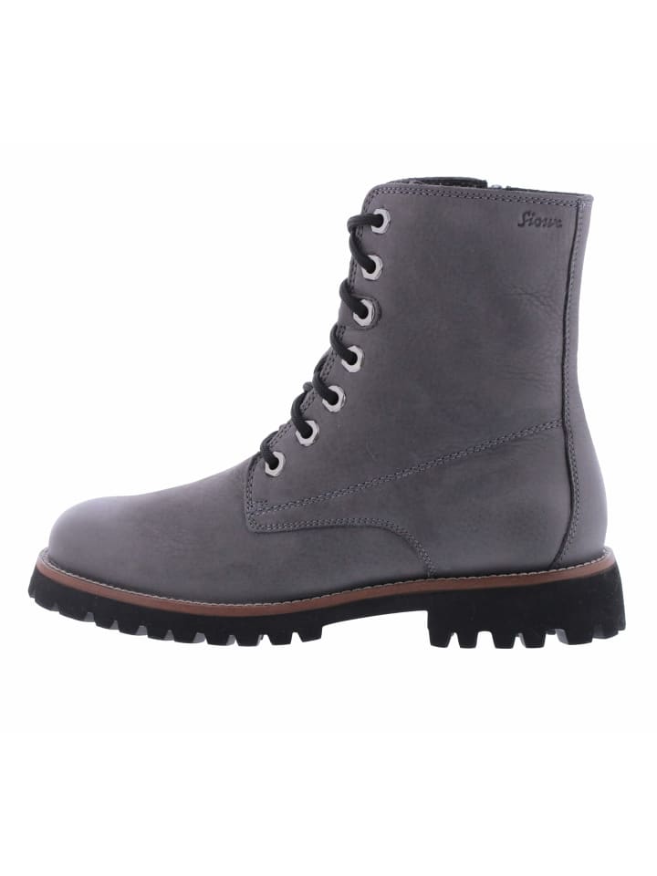 Schnür-Stiefeletten für Damen in grau