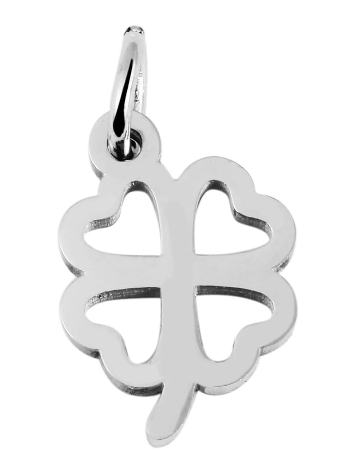 Damen Anhänger – Kleeblatt Anhänger aus Edelstahl in silber