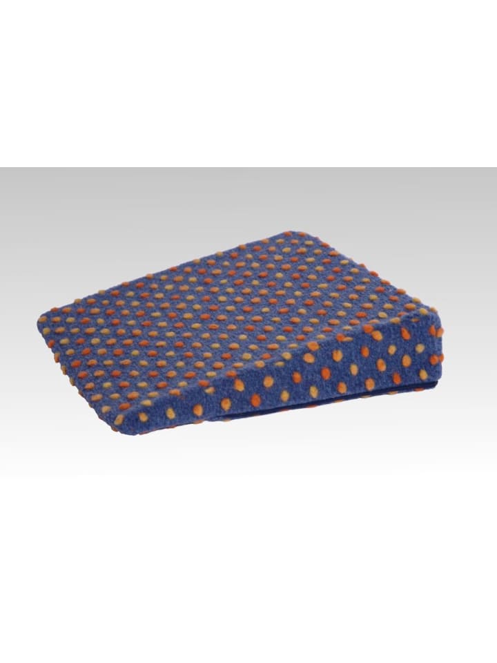 Keilkissen Therapiekeil Wolle Noppen 40 x 40 x8/1 cm in blau