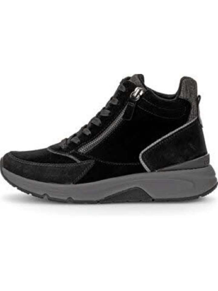 Schnürstiefelette in schwarz
