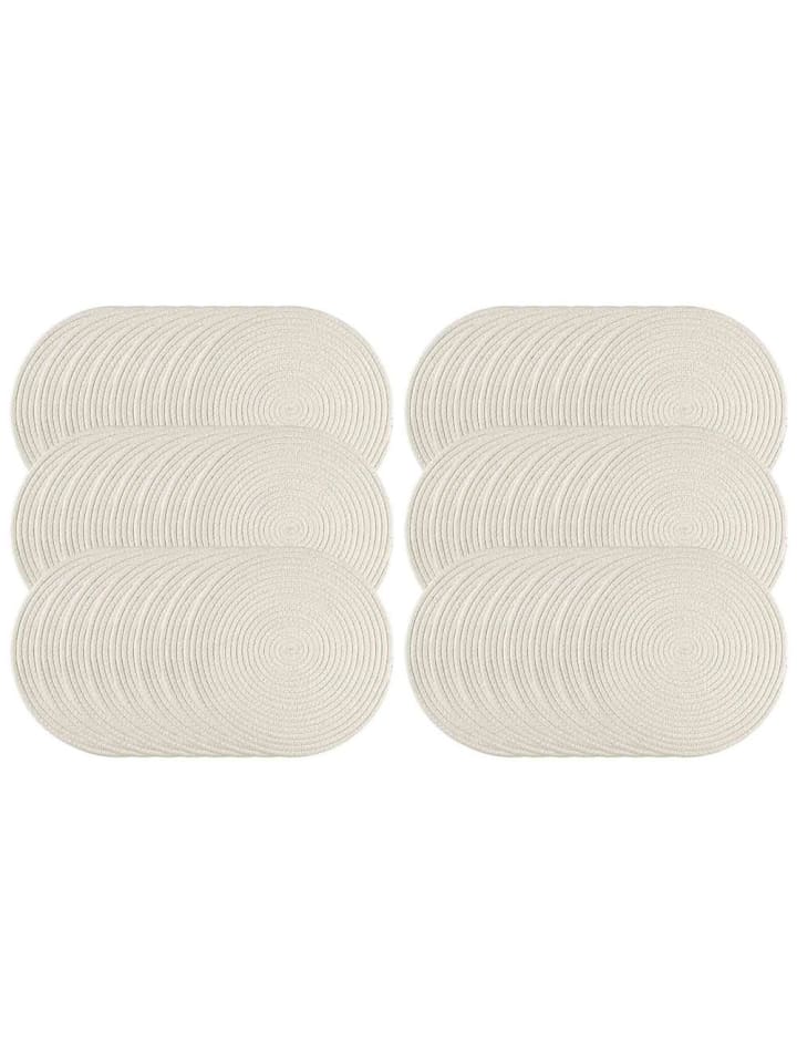 48er Set Platzmatten Tavolo in Creme ø 35 cm