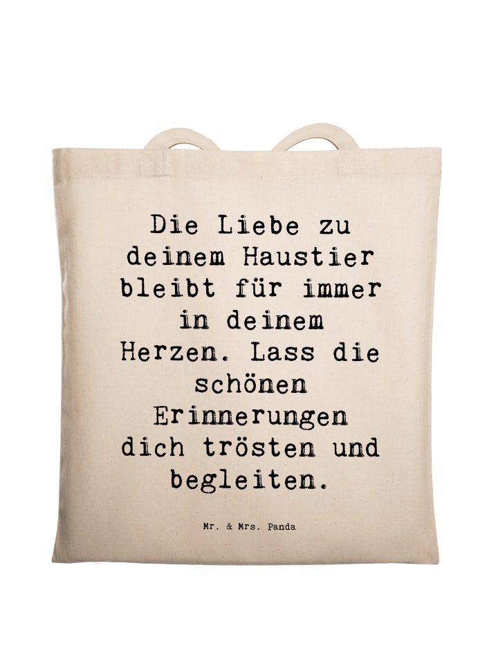 Shopping Tasche Spruch Trauerbewältigung Hausti... in Creme