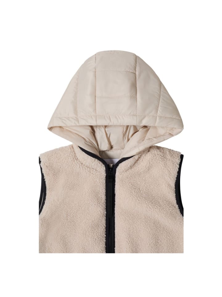 Weste in teddy vanilla white
