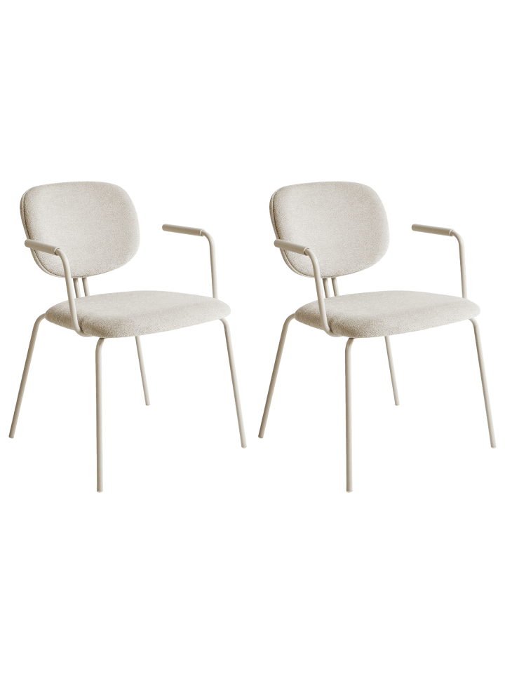 2er-Set Esszimmerstuhl CARILLE in Beige