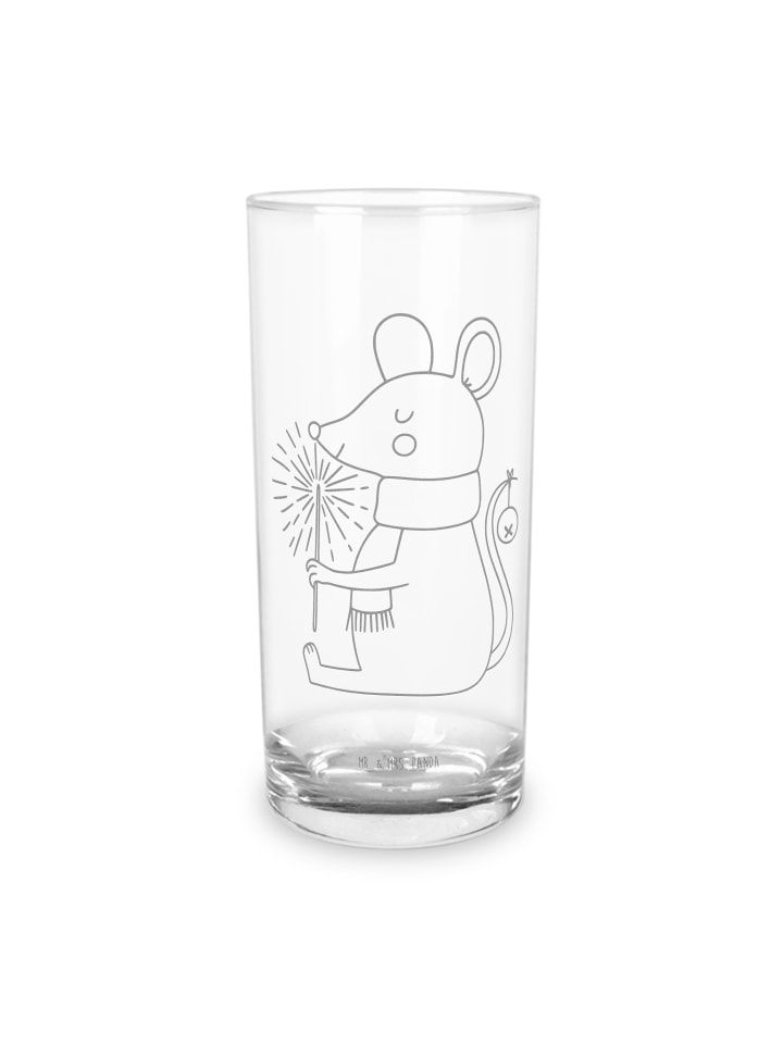 Glas Maus Weihnachten ohne Spruch in Transparent
