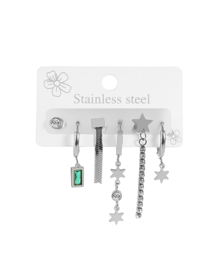 Damen Ohrringe – Ohrstecker aus Edelstahl in silber