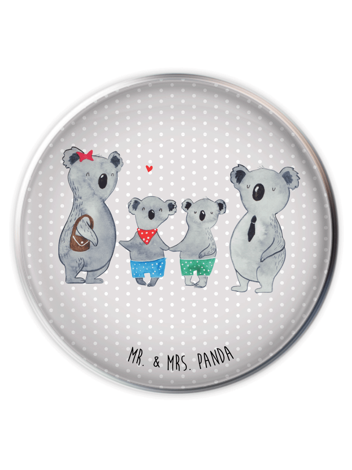 Waschbecken Stöpsel Koala Familie zwei ohne Spruch in Grau Pastell