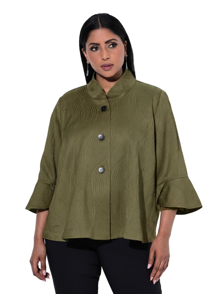Kurzjacke in dunkel khaki
