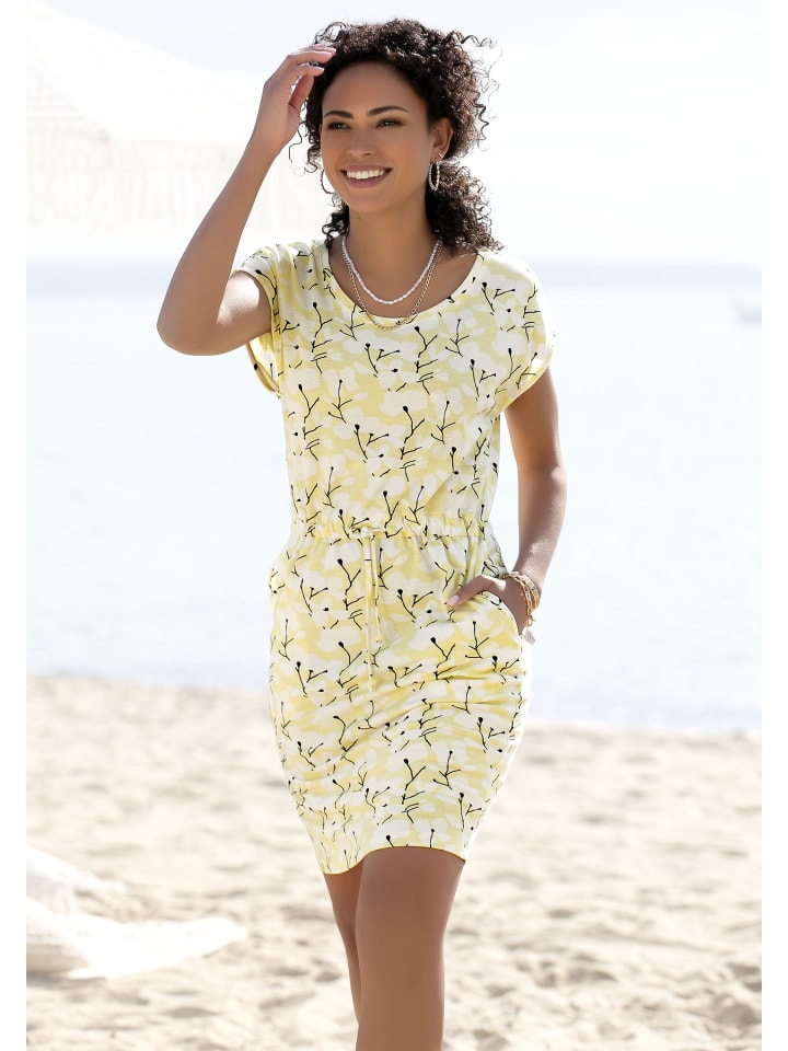 Beach Time Jerseykleid in gelb-creme-bedruckt | günstig limango kaufen