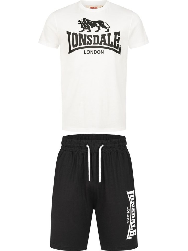Trainingsanzug "Mair T-Shirt & Shorts Set Normale Passform" in Weiß