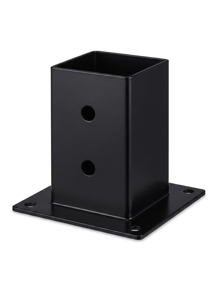 4 x Pfostenträger in Schwarz - 9 x 9 cm