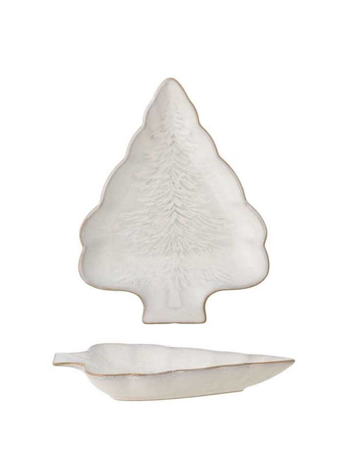 Servierplatte WINTER Teller Tannenbaum Form 22x17 cm