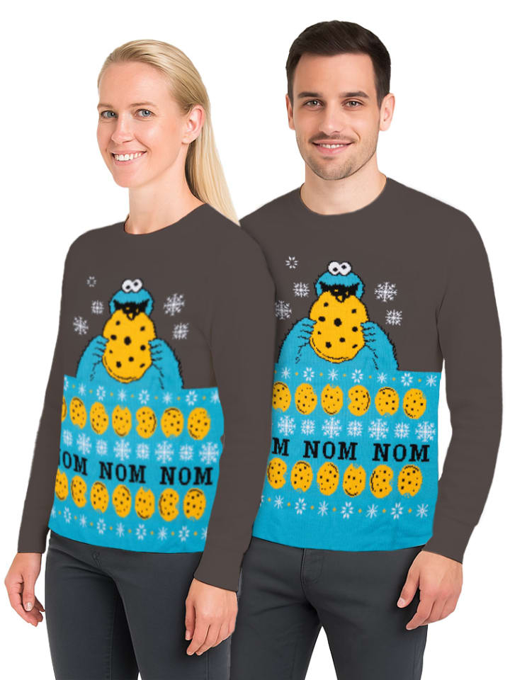 Sesamstraße Winterpullover - Krümelmonster in grau