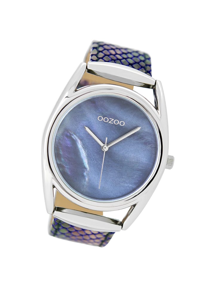 Analog-Armbanduhr Oozoo Timepieces blau groß (ca. 42mm)