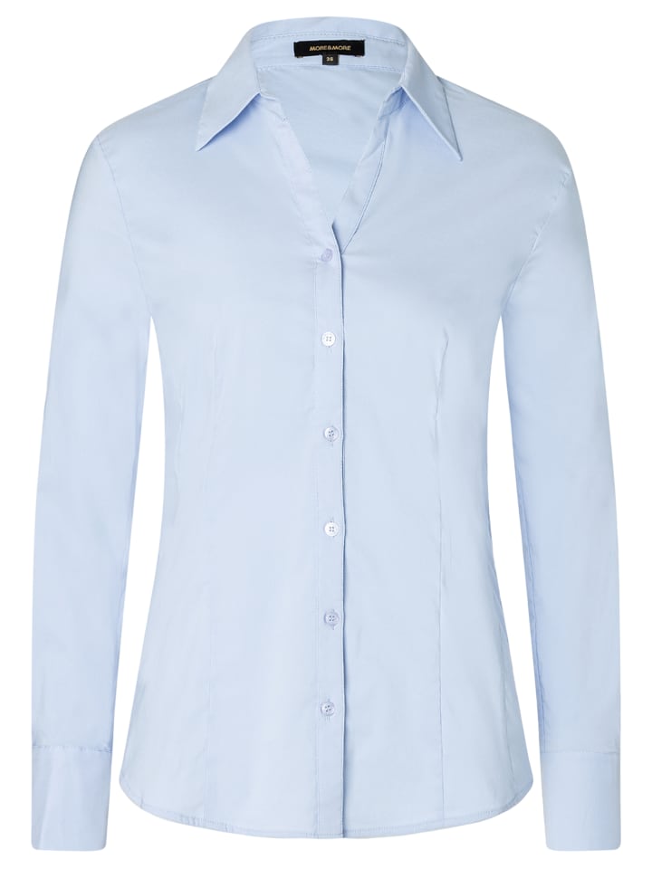 klassische Business-Stretchbluse Billa in hellblau