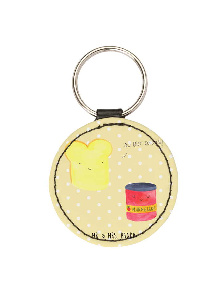 Anhänger Toast Marmelade ohne Spruch in Gelb Pastell