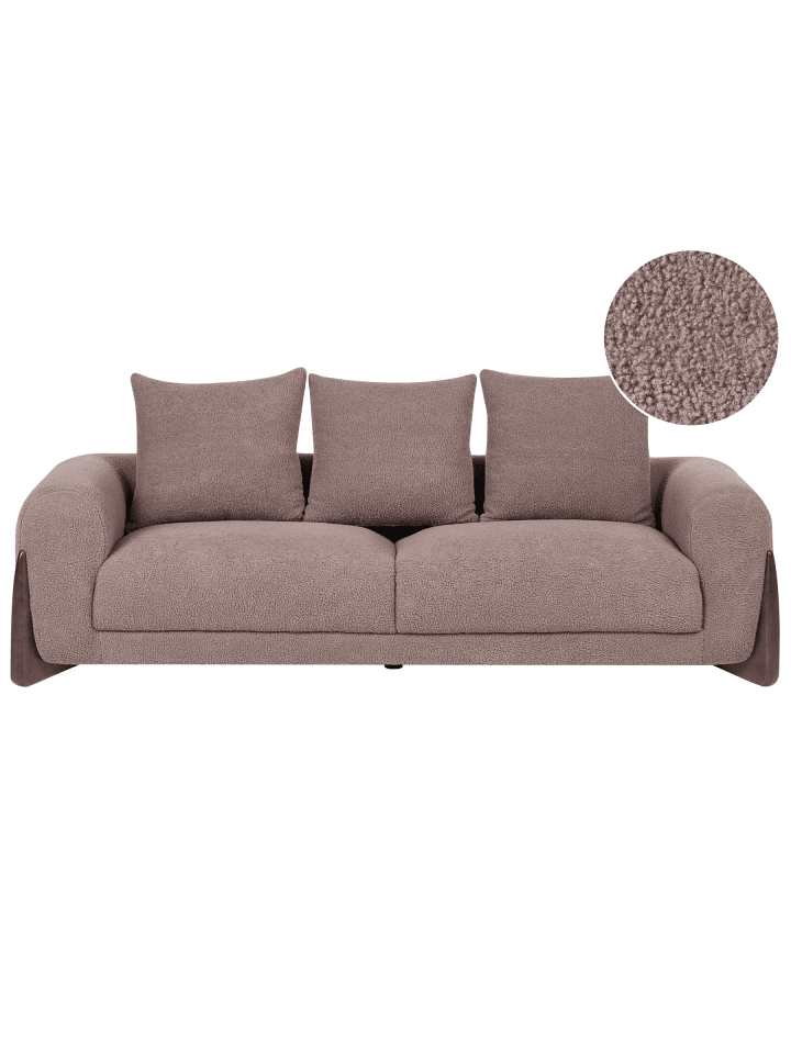 3-Sitzer Sofa VINLIDEN in Braun - (W) 180 x (H) 62 x (L) 87 cm