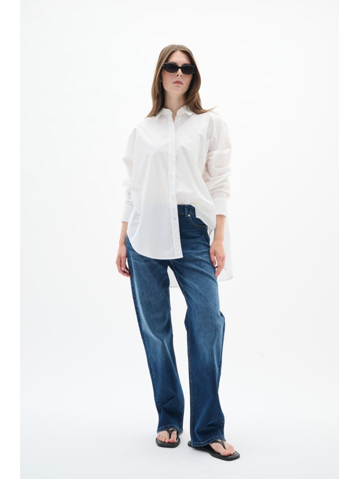 Langarm LELOIW Lockere Passform in Pure White