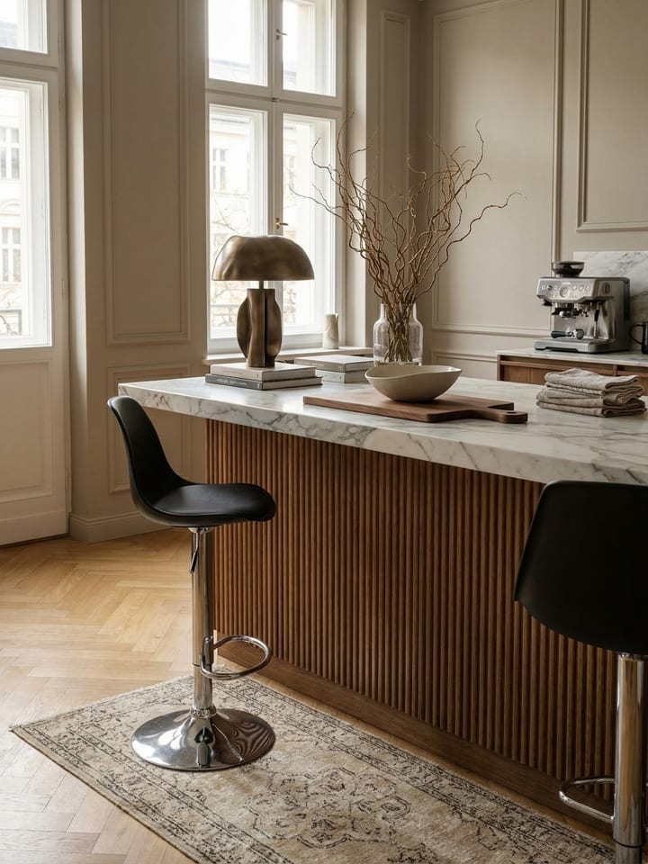 KORSIKA, Barhocker Kunstleder , Hocker Sitzhocker in Schwarz