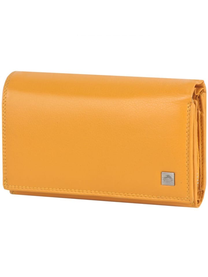 Spongy Geldbörse Leder 15,5 cm yellow