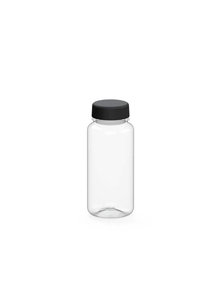 Trinkflasche "Refresh" in transparent/schwarz - 400 ml